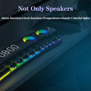 Clock Bluetooth Wireless Game Speaker soundbar 3D Stereo Subwoofer,Computer Loudspeaker with light,soundbar for tv home theater