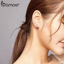 bamoer宝莫金色向日葵长款耳钉女925纯银雏菊鲜花枝系列首饰2020 BSE394