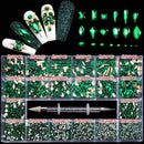21 Grids Crystals Diamonds Nail Rhinestones Set 3100pcs FlatBack Rhinestones Kit Sparkling Nail Art With 1 Pen For Decorations