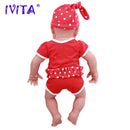 IVITA WG1510 47cm 3.67kg Girl Eyes Closed High Quality Full Body Silicone Reborn Dolls Born Alive Brinquedos Realistic Baby Toy