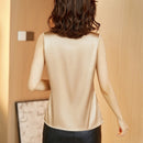 2022 Summer Fashion Silk Womens Blouses Satin Tops Woman Shirts Embroidery Sleeveless Ladies Top V-neck Lace OL Women Clothing