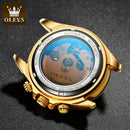 OLEVS 顶奢品牌男士自动机械表 深层防水不锈钢表带 防刮 男士自动腕表