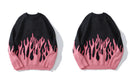 GONTHWID Hip Hop Sweaters Fire Flame Knitted Sweater Jumpers Streetwear Harajuku 2022 Mens Fashion Casual Pullover Tops Coats