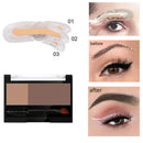 Adjustable Eyebrow Stamp Waterproof Long Lasting Eyebrow Cream Eye brow Enhancers Smooth Powder Palette Eye brow Pigment
