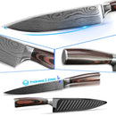 Kitchen Knife 1-9pcs Chef Knives 7CR17 440C High Carbon Stainless Steel Damascus Drawing Gyuto Cleaver Set Slicer Santoku Knife
