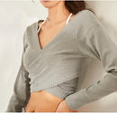 Women Long Sleeves Yoga Crop Top Ribbed Female Breathable Sport T Shirt Workout Fitness shirt Gym top Running  Sweater clothes