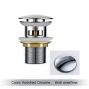 Bathroom Basin Sink Pop-Up Drain Waste Stopper Bathroom Faucet Accessories Solid Brass Material Black Chrome Rose Brushed Gold