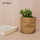 1Pcs Multi Purpose Foldable Plant Bags for Office Desktop Kraft Paper Cosmetic Storage Bag Flower Pot Coats Nordic Style