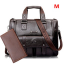Men Leather Black Briefcase Business Handbag Messenger Bags Male Vintage Shoulder Bag Men&