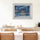 The Aurora Borealis Embroidery Cross Stitch Patterns Kits Printed Canvas 11CT  14CT Embroidery Paintings Needlework Cross-Stitch