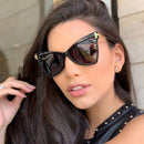 Sexy Women's Cat Eye Sunglasses Metal 2020 Fashion shades Luxury Oversized Sunglasses Female Lady Triangle Eyewear Accessories