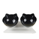 Non-Slip Cat Bowl Transparent Durable Pet Double Bowls With Raised Stand For Cats Dog Food Feeder Drink Water Bowl Pets Supplies