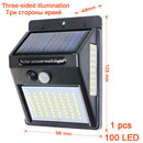 太阳能灯 48LED 太阳能路灯 户外花园墙院 LED 安全照明 可调照明角度 280流明