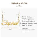 Personalized Copper Custom Made Nameplate Pendant Necklace 3 Colors Women Customized Letter Necklaces Anniversary Jewelry