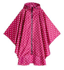 Freesmily Women's Fashion Raincoat Waterproof Rain Poncho Cloak with Hood for Hiking Climbing and Touring