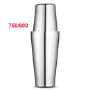 UPORS 不锈钢鸡尾酒套装 550毫升/750毫升 鸡尾酒调酒器套装 带捣棒 量杯 吧勺 冰夹 调酒师工具套装 酒吧套装