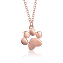 Bamoer HOT SALE Gold Silver Cat Paw Necklace Dog Footprint Pendant Chain for Women Gift Cute Animal Jewelry SCN275