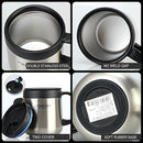 Pinkah 340&amp;460ML 304 Stainless Steel Thermos Mugs Office Cup With Handle With Lid Insulated Tea mug Thermos Cup Office Thermoses