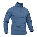 MAGCOMSEN Men's Army Combat Long Sleeve T Shirt Tactical Military Hunting 1/4 Zipper T-Shirt Outdoor Hiking Adventure Tee Shirts