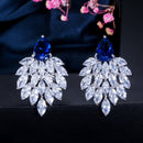 Pera High Quality Handmade Vintage Women Party Jewerly Bohemian Style Big Green Stone Drop Earrings With Cubic Zirconia E053