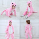 Umorden Baby Dinosaur Kigurumi Green Cartoon Animal Costume Infant Toddler Child Bodysuit Jumpsuit Onesie Flannel Comfortable
