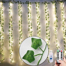 12pcs Artificial Plants Balcony Decorations Liana Led Leaf Garland Silk Rattan Leaf Vine Room Decor Home Living Exterior Terrace