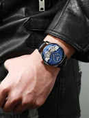 AILANG Genuine Brand Men's Double Tourbillon Luminous Direct-looking Mechanical Watch Automatic Watch Men's Watch   Hollow Movem