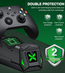 Type-C Charger Dock For Xbox One/Xbox One S/X/Xbox Series X/S Wireless Controller + 2 x 2550mAh Rechargeable Battery With Covers