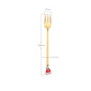 Wholesale Christmas Coffee Spoon &amp; Fork Sets Coffee Stirring Spoon Creative Dessert Tea Spoon Shovel Christmas Gift Box