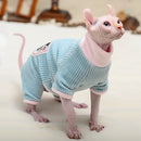 猫咪衣服冬季保暖柔软猫咪棉质连帽衫，斯芬克斯猫服饰套头衫，斯芬克斯幼猫衣服，猫咪用品