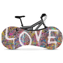HSSEE graffiti series elastic bicycle indoor dust cover elastic fabric bicycle tire cover 700c 26"-28" road bike accessories