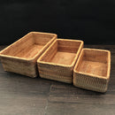 Hand-woven Rattan Basket Storage Box Baskets For Organizing Vegetable Fruit Storage Box Organizer Cestas De Almacenamiento De