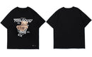 GONTHWID Short Sleeve Tees Harajuku Streetwear Toy Bear Shopping Cart Print T-Shirts Cotton Casual Hip Hop Loose Tshirts Tops