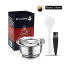 ICafilas意式浓缩咖啡胶囊 Nespresso Vertuoline & Vertuo不锈钢（G2）可再填充胶囊可重复使用过滤器