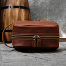 MAHEU High Quality Small Travel Bag Crazy Horse Leather Travel Wallet Storage Bag Washing Make Up Bag For Travel toiletry bag