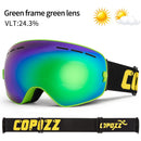 COPOZZ牌专业滑雪镜 双层镜片防雾防紫外线UV400 大视野滑雪眼镜 男女滑雪单板雪地护目镜