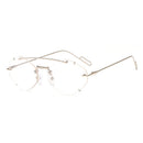 OEC CPO Ladies Rimless Polygon Sunglasses Women Brand Designer Trendy Gradient Sunglasses Female Candy Glasses UV400 O225