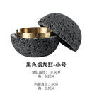 创意月亮烟灰缸艺术水泥金属家用大容量便携式车载防飞灰烟灰缸家居装饰送男友礼品