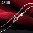 DOTEFFIL 925 Sterling Silver 16/18/20/22/24/26/28/30 Inch Bamboo Chain Necklace For Women Man Fashion Wedding Charm Jewelry