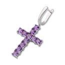 TOPGRILLZ Micro Paved Cross Full Bling Iced Out Earring Cubic Zircon Gold Silver Color Charm Stud Earrings Hip Hop Jewelry