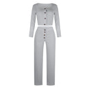 Ribbed 2 Two Piece Set Women&