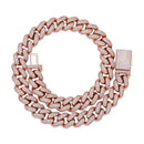 TOPGRILLZ 16mm Miami Cuban Chain Necklace 4 COLORS Copper Material Iced Out Cubic Zirconia Necklace Hip Hop Charm Jewelry Gift