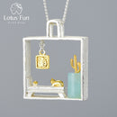 Lotus Fun Lazy Cat at Home Pendant without Necklace Real 925 Sterling Silver Pendant 2021 New Arrival for Women Fine Jewelry