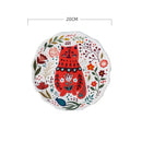 8 Inch Nordic Creative Cartoon Hand Painted Cat Plate Ceramic Tableware Under Glazed Dessert Dish Microwave Snack Steak Plate