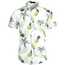 Hawaiian Shirts Mens Tropical Pink Floral Beach Shirt Summer Short Sleeve Vacation Clothing Casual Hawaii Shirt Men USA Size XXL