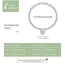 WOSTU Real 925 Sterling Silver Heart Bracelet  Bead Chain Bracelet For Women Wedding Original Bracelet Authentic Jewelry CQB203