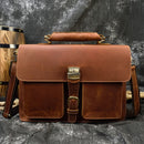MAHEU Men Briefcase Genuine Leather Laptop Bag 15.6" PC Doctor Lawyer Computer Bag Cowhide Male Briefcase Cow Leather Men Bag