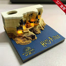 Omoshiroi Block 3D Memo Pads Novelty Famious Movie Building Harry Design New Year Christmas Birthday Gift