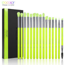 Docolor Neon Makeup Brushes 10/15pcs Professional Synthetic Hair Powder Foundation Eye Shadows Blending Contour Make Up Brushes