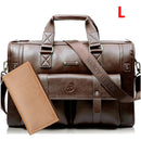 Men Leather Black Briefcase Business Handbag Messenger Bags Male Vintage Shoulder Bag Men&